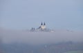 Postlingberg near Linz with church and fog