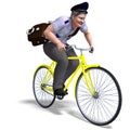 Postman on a bike