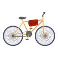 Postman bike icon, cartoon style