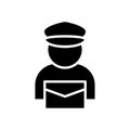 Postman icon vector design template basic RGB Royalty Free Stock Photo