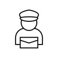 Postman icon vector design template basic RGB Royalty Free Stock Photo