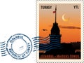 Postmark from Istanbul Royalty Free Stock Photo