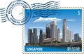 Postmark from Singapore Royalty Free Stock Photo