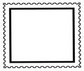Postmark template. Black line frame. Mail label