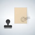 Postmark template. Seal and stamp. Vector illustration.