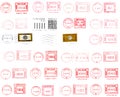 Postmarks and labels Royalty Free Stock Photo