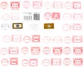 Postmarks and labels Royalty Free Stock Photo