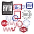 postmarks and stamps. Vector illustration decorative design