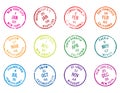 Postmarks from US holidays Royalty Free Stock Photo