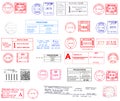 Postmarks from western Europe Royalty Free Stock Photo
