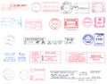 Postmarks from the world Royalty Free Stock Photo