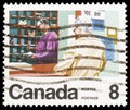 Postmaster and customer, Centenary of Canadian Letter Carrier Delivery Service serie, circa 1974