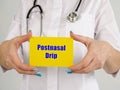 Postnasal Drip inscription on the page Royalty Free Stock Photo