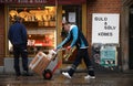 POSTNORD DELIVERY MAN WITH PACKETS