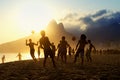 Posto Nove Rio Beach Football Brazilians Playing Altinho Royalty Free Stock Photo