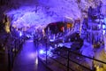 POSTOJNA CAVE, SLOVENIA - DECEMBER 21, 2017: Illumination of Postojna cave during the event of Living Nativity Scenes