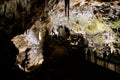 Postojna, Slovenia - June 15, 2023: The Postojna Cave, Postojnska jama, underground rock formations in karst cave system