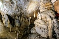 Postojna, Slovenia - June 15, 2023: The Postojna Cave, Postojnska jama, underground rock formations in karst cave system