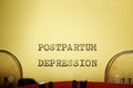 Postpartum depression text Royalty Free Stock Photo