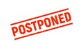 Postpone stamp red grunge icon. Postponed banner canceled stamp delay business rubber vector label icon. Royalty Free Stock Photo