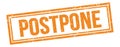 POSTPONE text on orange grungy vintage stamp