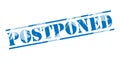 Postponed blue stamp Royalty Free Stock Photo