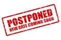 Postponed stamp Royalty Free Stock Photo