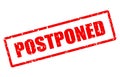 Postponed red grunge stamp Royalty Free Stock Photo