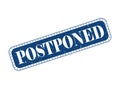 Postponed Rubber Stamp Seal on a Bar Royalty Free Stock Photo