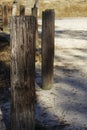 The Posts in a Curve Royalty Free Stock Photo