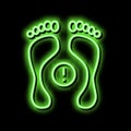 postural deformity feet neon glow icon illustration Royalty Free Stock Photo