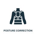 Posture Correction icon. Simple element from trauma rehabilitation collection. Creative Posture Correction icon for web