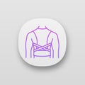 Posture corrector app icon Royalty Free Stock Photo