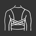 Posture corrector chalk icon