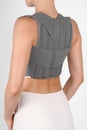 Posture Corrector isolated on white. Orthopedic lumbar support products. Lumbar Support Belts For Back Clavicle Spine