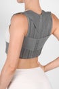 Posture Corrector isolated on white. Orthopedic lumbar support products. Lumbar Support Belts For Back Clavicle Spine