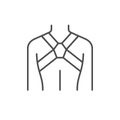 Posture corrector line outline icon