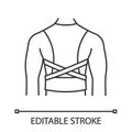 Posture corrector linear icon Royalty Free Stock Photo