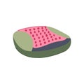 posture desk chair cushion cartoon vector illustration