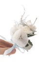 Posy bouquet in hand Royalty Free Stock Photo