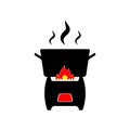 Hot pot on charcoal stove