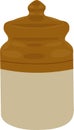 Indian Ceramic Pickle Achar Jar Vector Illustration