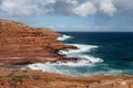 Pot Alley in Kalbarri National Park in Western Australia with beautiful rocky shore in nice early morning Royalty Free Stock Photo