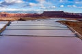 Pot Ash ponds evaporation ponds in the Utah Desert