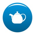 Pot bellied kettle icon blue