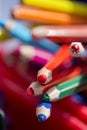 Pot of Colouring Pencils Royalty Free Stock Photo