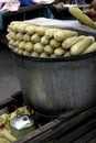 Pot of Corn on the Cob Royalty Free Stock Photo