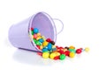 Pot full of colorful sweet candy Royalty Free Stock Photo