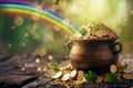 pot full of gold Royalty Free Stock Photo