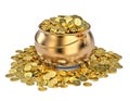 Pot full of golden coins